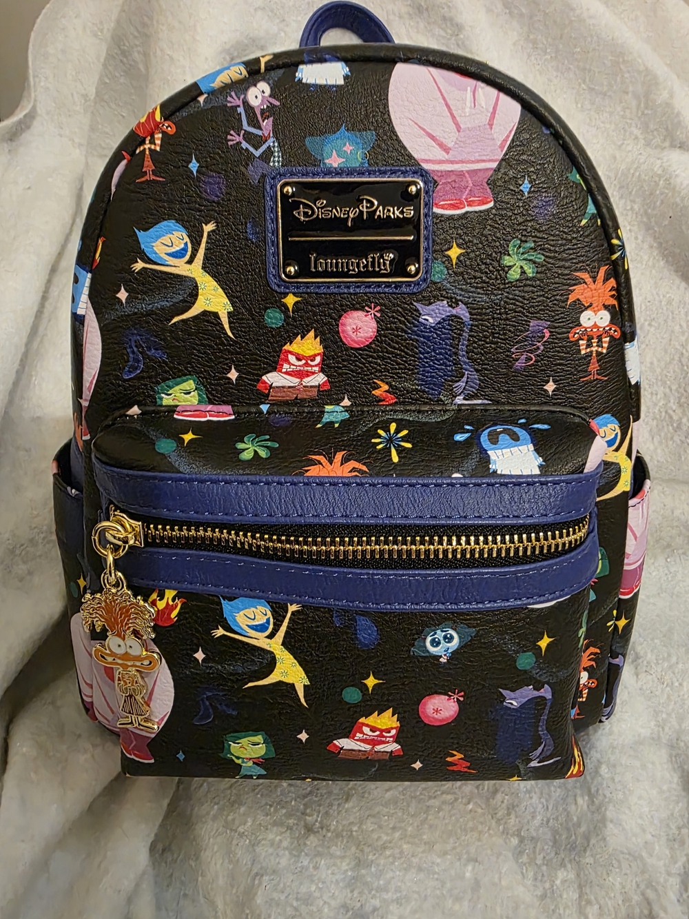 Disney Parks Hard Tag Loungefly Inside Out Character Print Mini Backpack NWT